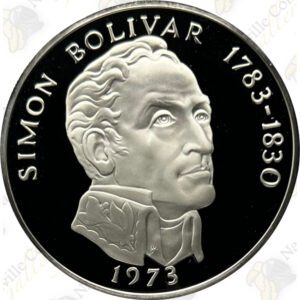 1973 Panama Proof Silver 20 Balboa (Box & COA)