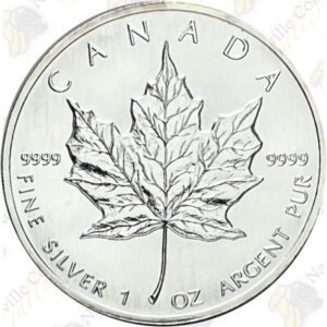 1998 Canada 1 oz .9999 fine silver Maple Leaf