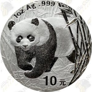 2001 1 OZ CHINESE SILVER PANDA - 10 YUAN - UNCIRCULATED