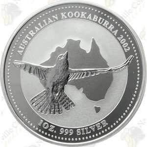 2002 Australian Kookaburra - 1 ounce .999 Fine Silver