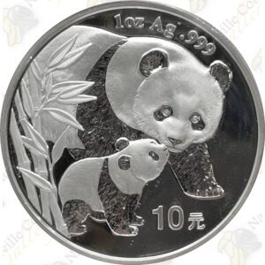 2004 1 OZ CHINESE SILVER PANDA - 10 YUAN - UNCIRCULATED