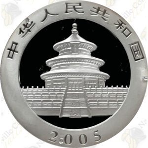 2005 1 OZ CHINESE SILVER PANDA - 10 YUAN - UNCIRCULATED