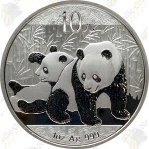 2010 1 OZ CHINESE SILVER PANDA - 10 YUAN - UNCIRCULATED