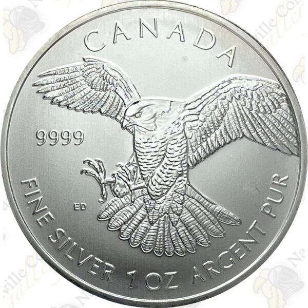 2014 Canada 1 oz. .9999 Fine Silver Peregrine Falcon- BU