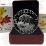 2014 $10 1/2 oz O’Canada Grizzly Bear Proof .999 Silver Coin