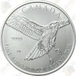 2015 Canada 1 oz. .9999 Fine Silver Red-Tailed Hawk- BU