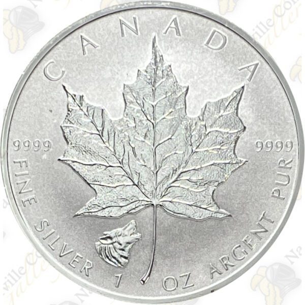 2016 Canada 1 oz. .9999 Fine Reverse Proof Wolf Privy Silver Maple Leaf - BU