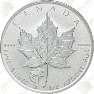 2017 Canada 1 oz. .9999 Fine Cougar Privy Reverse Proof Silver Maple Leaf – BU