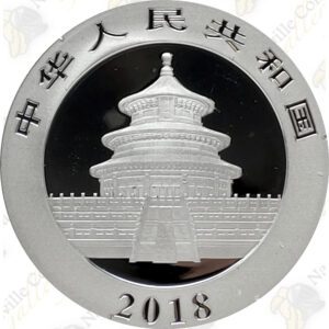 2018 30 gram CHINESE SILVER PANDA - 10 YUAN - UNCIRCULATED