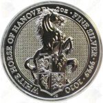 2020 Great Britain 2 oz Silver White Horse of Hanover