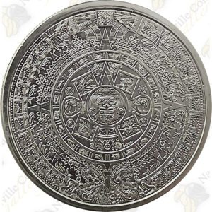 Golden State Mint Cuauhtemoc / Aztec Calendar 1 oz .999 fine silver round