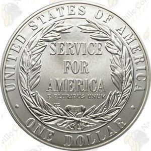 1996-S National Community Service Uncirculated Silver Dollar (Box & COA)