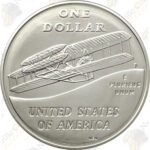 2003 First Flight Uncirculated Silver Dollar (Box &amp; COA)