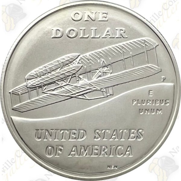 2003 First Flight Uncirculated Silver Dollar (Box & COA)