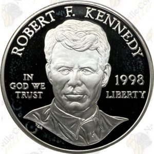 1998-S Robert F. Kennedy Proof Silver Dollar (Box & COA)