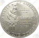1996-D Olympics Women's Tennis Uncirculated Silver Dollar (Box &amp; COA)