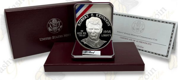 1998-S Robert F. Kennedy Proof Silver Dollar (Box & COA)