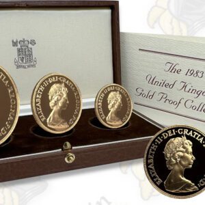 1983 Proof Gold Sovereign 3 Coin Set with BOX & COA