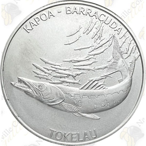 2017 Tokelau 1 oz .999 Fine Silver Barracuda