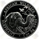 2018 Somalia Silver Elephant - 1 oz .9999 Fine Silver