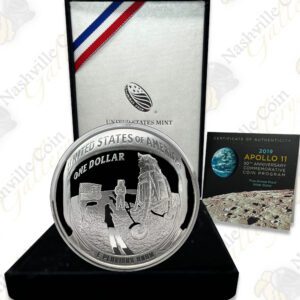 5 oz. 2019 Apollo 11 $1 Commemorative Proof .999 Fine Silver Dollar