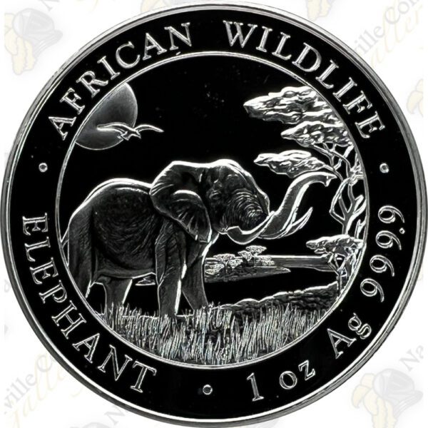 2019 Somalia Silver Elephant - 1 oz .9999 Fine Silver