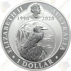 2020 Australian Kookaburra - 30th Anniversary - 1 ounce .9999 Fine Silver