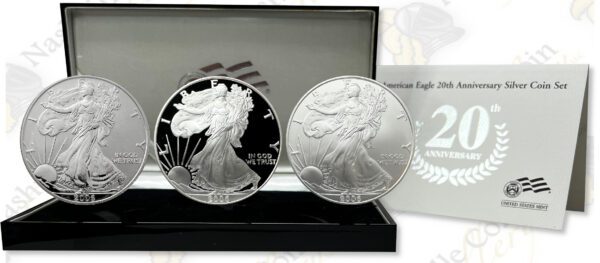 2006-W 20th Anniversary 3-Coin Proof Silver American Eagle Set