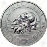 2015 Canada 1.5 oz .9999 fine silver Polar Bear & Cub