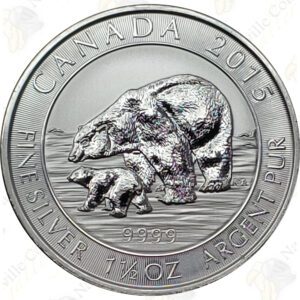 2015 Canada 1.5 oz .9999 fine silver Polar Bear & Cub