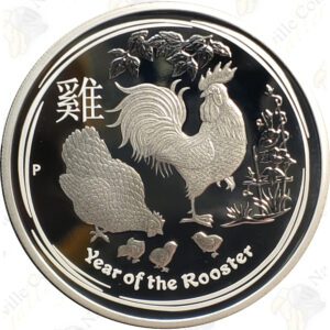 2017 Australia 1 oz Silver Year of the Rooster (Proof)