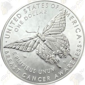 2018 Breast Cancer Awareness Commemorative Proof Silver Dollar (BOX & COA)