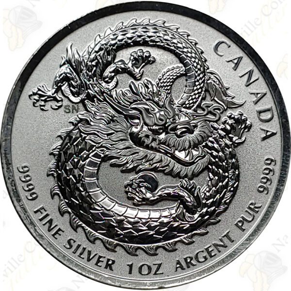 2019 Canada 1 oz .9999 fine silver "Lucky Dragon"