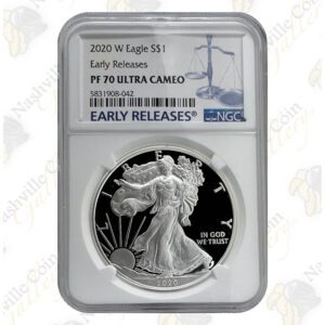 2020-W American Silver Eagle - Early Releases - 1 oz - NGC PF70 ULTRA CAMEO