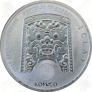 2017 South Korea 1 oz .999 fine silver Cheonwang