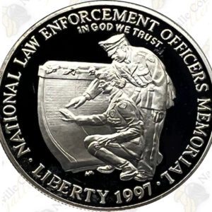 1997 National Law Enforcement Officers Proof Silver Dollar