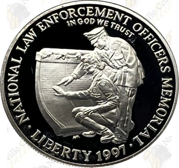 1997 National Law Enforcement Officers Proof Silver Dollar