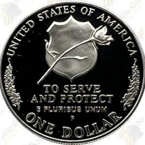 1997 National Law Enforcement Officers Proof Silver Dollar