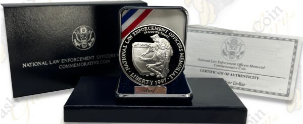 1997 National Law Enforcement Officers Proof Silver Dollar