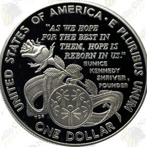 1995 Special Olympics Proof Silver Dollar