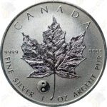 2016 Canada 1 oz. Silver Maple Leaf (Yin Yang Privy)