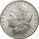 1881-CC Morgan Silver Dollar, Raw Uncirculated