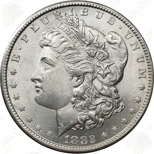 1882-CC Morgan Silver Dollar, Raw Uncirculated