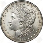 1884-CC Morgan Silver Dollar, Raw Uncirculated