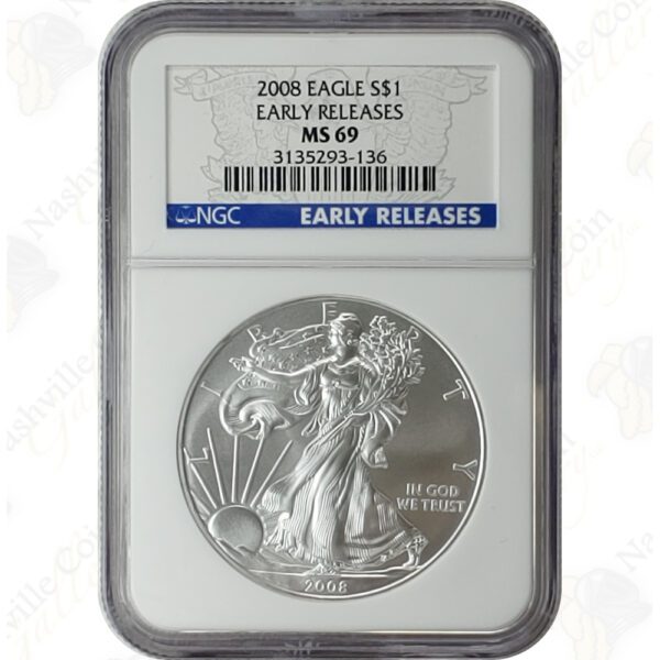 2008 American Silver Eagle -- NGC MS69 Early Releases