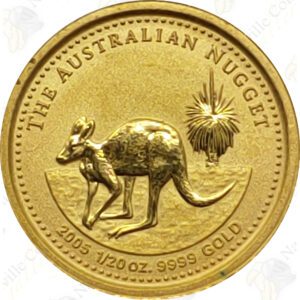 Australia 1/20 oz .9999 fine gold Nugget coin