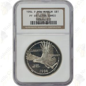 1994 POW Museum Commemorative Silver Dollar -- NGC PF69 Ultra Cameo