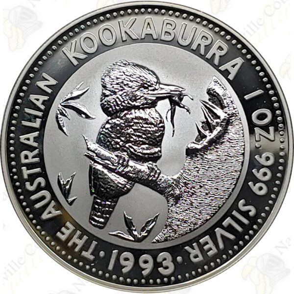 1993 Australia 1 oz .999 fine silver Kookaburra