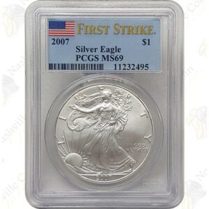 PCGS-Certified BU American Silver Eagles