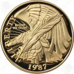 US $5 gold commemorative coin, random design -- .2419 oz pure gold